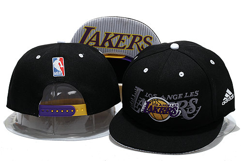 Los Angeles Lakers Black Snapback Hat YS 0721